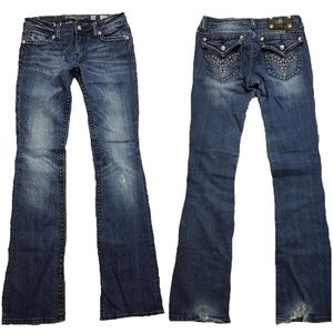 Miss Me women's destroyed bootcut jeans size 28
